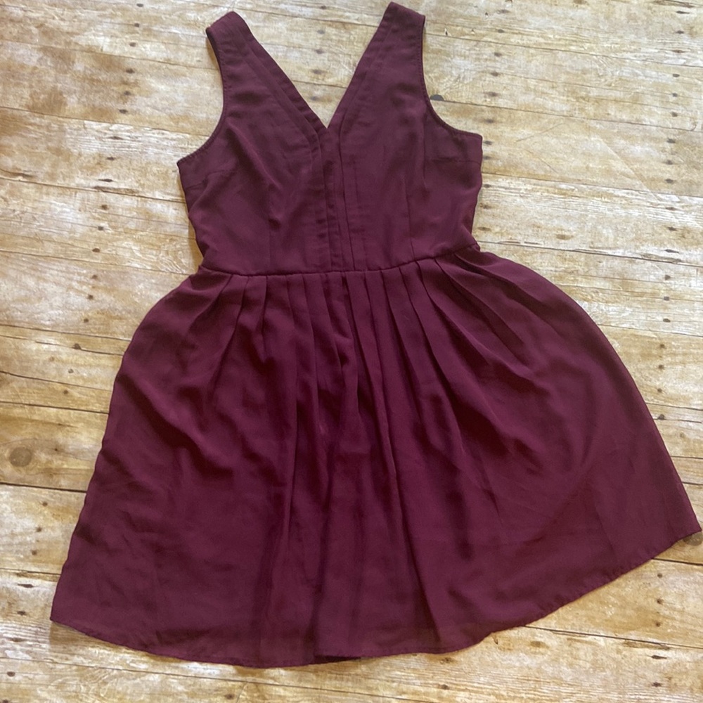 Maroon Sleeveless Dress